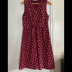 Wine Red floral dress